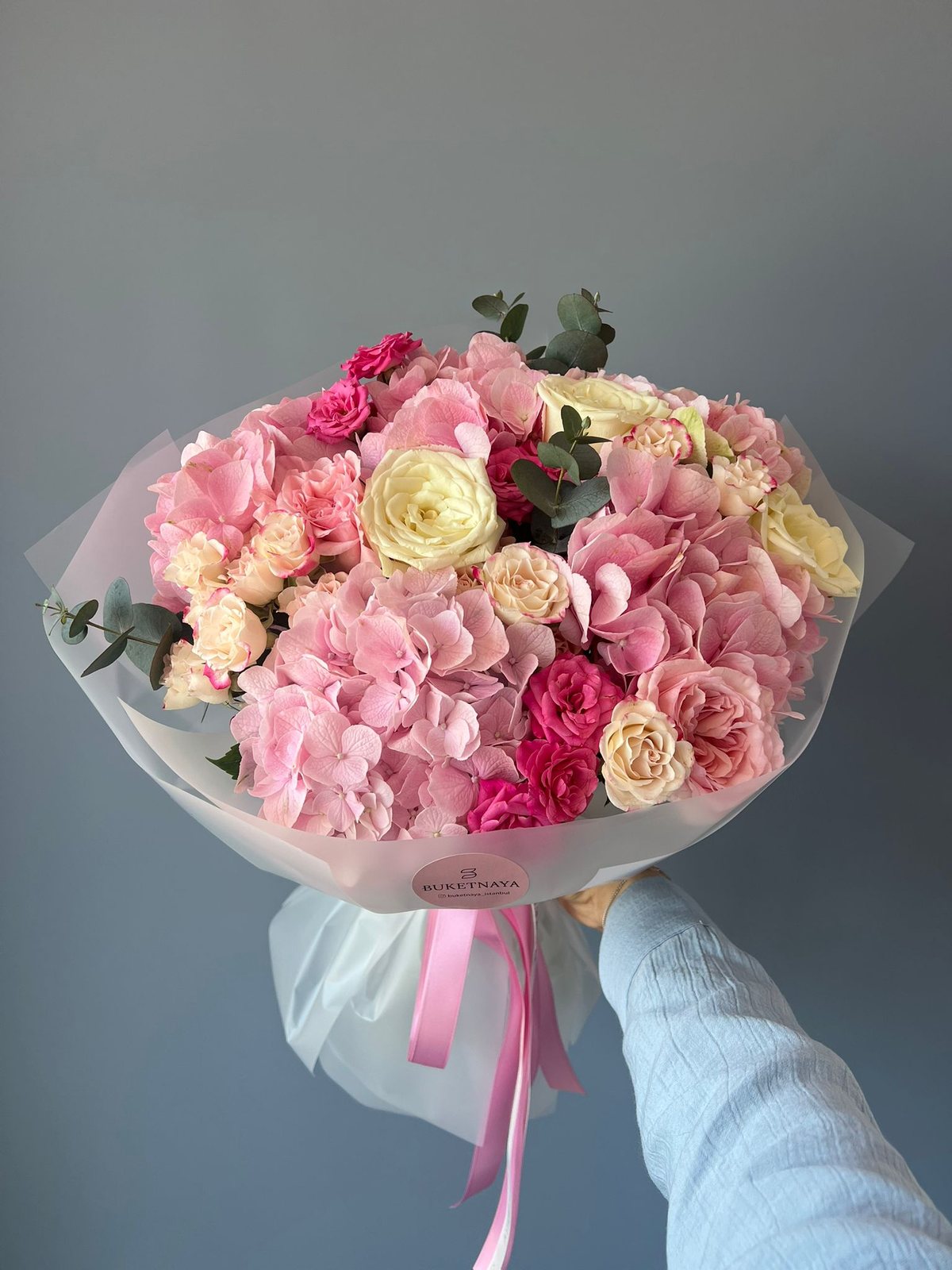 Duo Buket – Pembe & Beyaz